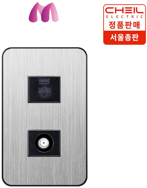 제일전기 다온 통신 복합 콘센트 8P+CATV 2방 모듈 샴페인골드, 1개