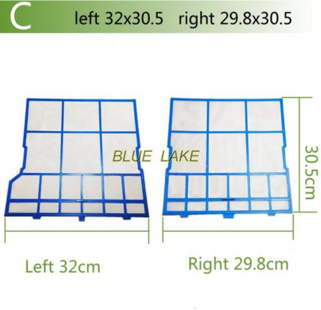 히타치 다양한 모델(1p/1.5p/2P) 기존 맞춤형 가전 부품용 에어컨 필터 세트, 09 C 30.5x L32  R29.8