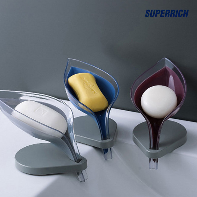 슈퍼리치 나뭇잎 비누받침대 1+1 물빠짐 비누거치대 비누대 비누곽 비누대, SDY07-03 나뭇잎비누대 와인 2개1셋트, 1개