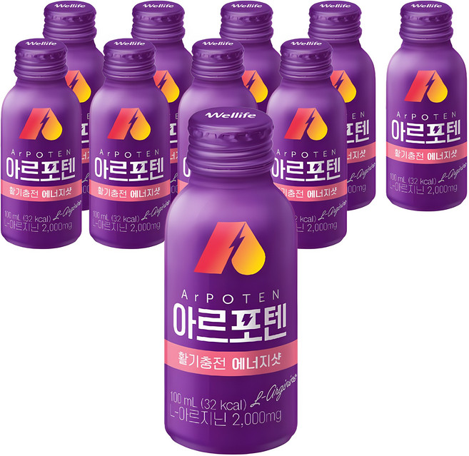 아르포텐 정품 아르기닌 에너지샷, 100ml, 10개