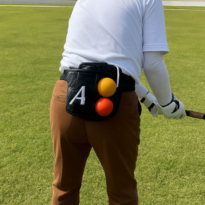 반샐리 초경량 파크골프 힙색 파우치, 1개, 퀼팅블랙