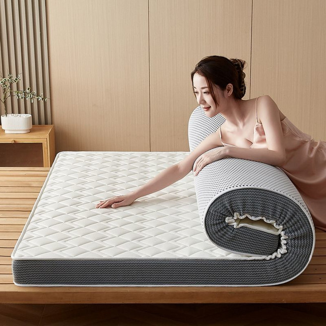 針織乳膠抗菌刺繡學生床墊 打地鋪 榻榻米 宿舍床墊, 元氣白色-10公分,120*200公分-單人加大