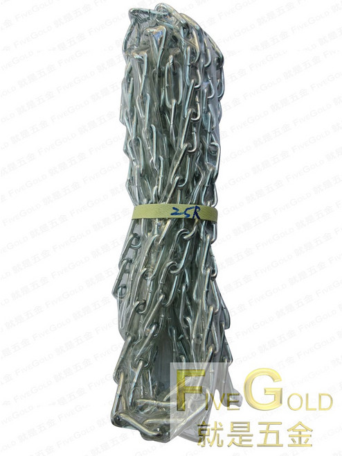 #就是五金 鋼鍊 2分 * 25尺 鍍亞 防護器具, 1個
