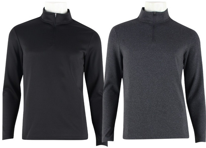 2장 [더빅보스] 겨울용 YT 18 남자 타임즈 기모 베이직 티 _ 남성용 부드럽고 편한 스판 기본 긴팔 반반집업 티셔츠 B1652