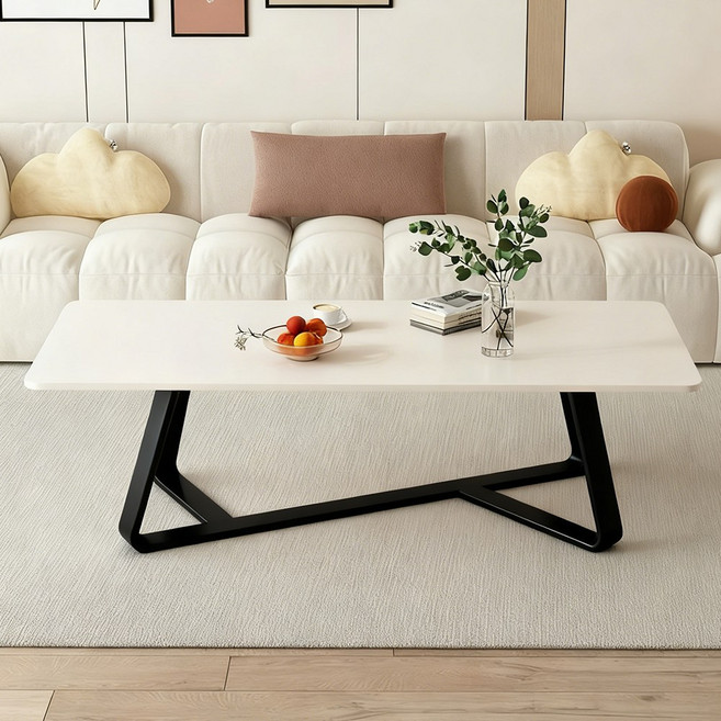 하루꿈 거실 테이블 사각형 우드 쇼파 좌식 보조 탁자 낮은 티테이블 1000/1200, 블랙120cm