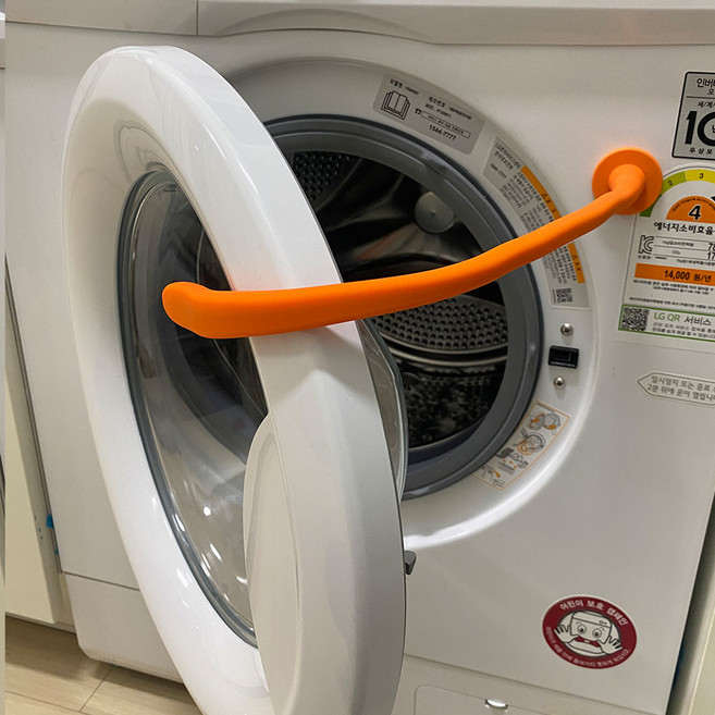 세탁기 문고정 자석 홀더 문닫힘 곰팡이 방지, 1개, 오렌지