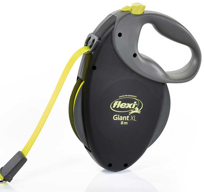 플렉시자동줄 자이언트 중형견 대형견 강아지 자동리드줄 8m, 옐로우 8m, 1개