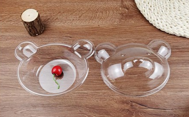 곰돌이 케이크 용기 케이스 과일컵 디저트용기, 10개, 투명