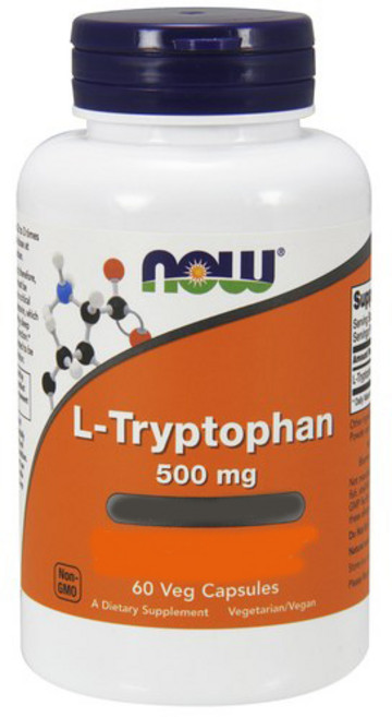 NOW Foods L-色胺酸 500毫克 素食膠囊, 60顆, 1罐