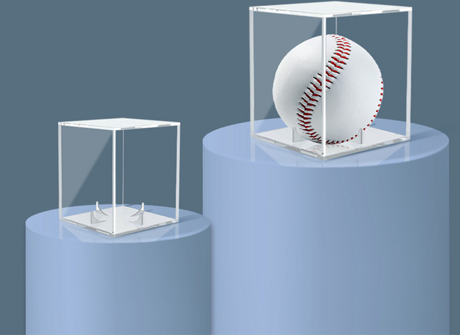 MAME 아크릴 야구공 전시 케이스, 1개, 투명