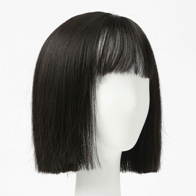 내추럴블랙 칼단발 가발 여자 단발머리 패션 통가발_ 20259877EA