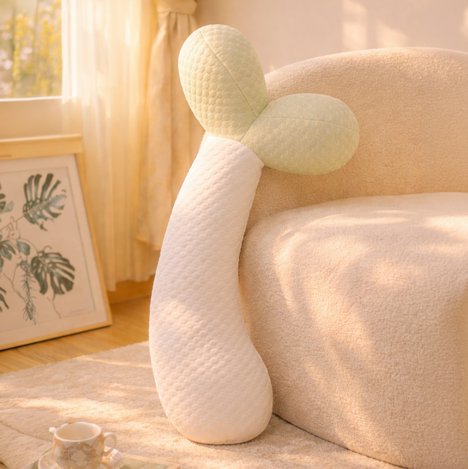 차르미콜 귀여운 콩나물 바디필로우 커버분리세탁, 냉감 초록