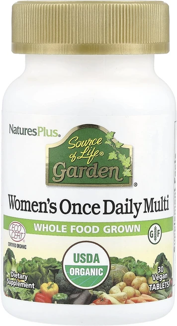 NaturesPlus Source of Life Garden 여성 종합 비타민 30 비건 정, NaturesPlus Source of Life ..., 1개, 30정 - 쿠팡