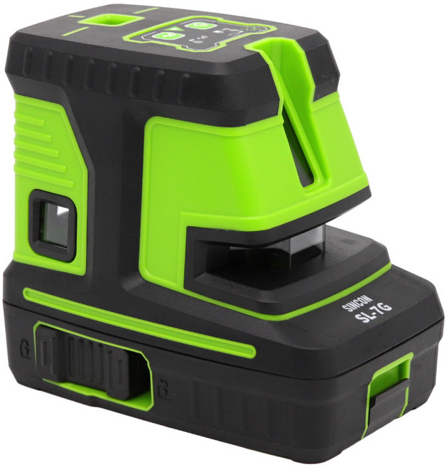 신콘 SL-7G 독일 오스람 그린 레이저 수평 수직 5포인트 레벨기 수평기 밝은, 1개