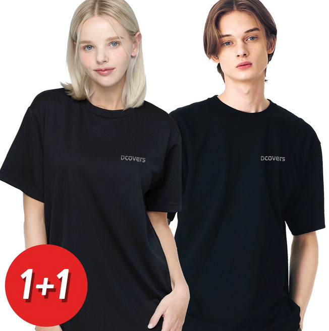 [1+1] 디커버스 2장 DCOVERS 기능성 티셔츠 남자 여성 반팔티