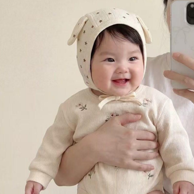 블랙체리 아동용 순면 보넷