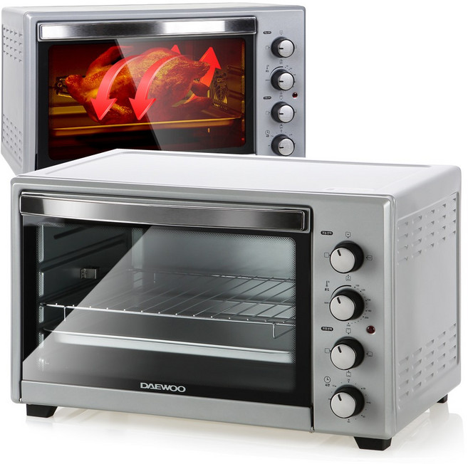 미니오븐 가정용 전기오븐 생선구이 제과제빵 홈베이킹 피자 군 고구마 오븐기, 45L[실버]