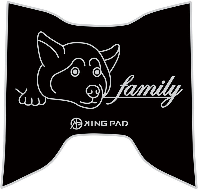 KING PAD VINOORA 125 小小兵 機車腳踏墊 止滑 立體造型, 哈士奇J58(淡灰)XS