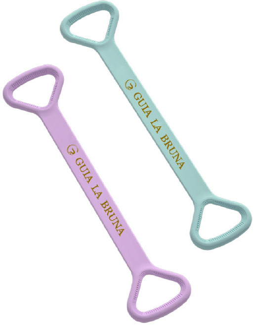 1+1고무 스트레칭 밴드 필라테스 홈트레이닝기구 바른자세 어깨 로프 실리콘 운동용 웰빙 헬스 줄 요가라텍스, 5세트, 보라색 + 녹색