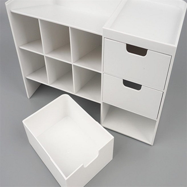 도닥마켓 시스맥스 하이브스택 정리함 화장품정리함, 1단 프러시안블루 불투명