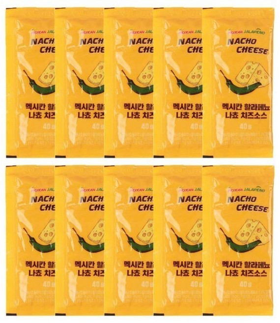멕시칸 할라페뇨 나쵸 치즈소스 40g x 10개