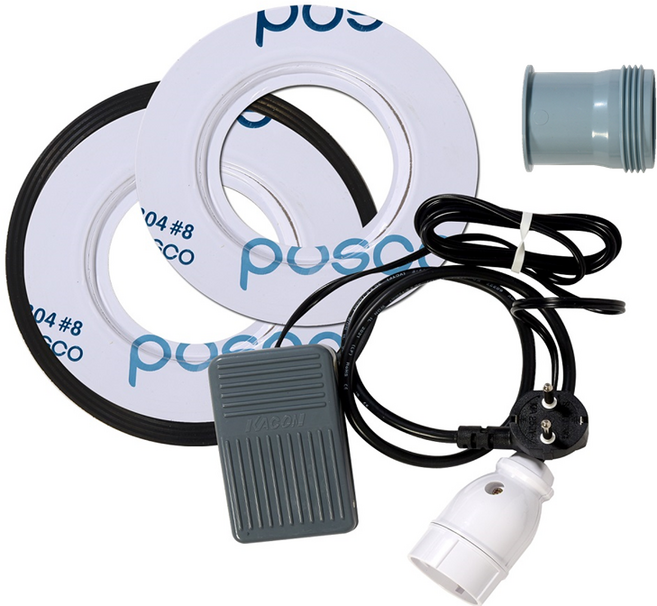 웨이스트킹 디스포저부품 정심아답터세트+연결구+발판스위치키트