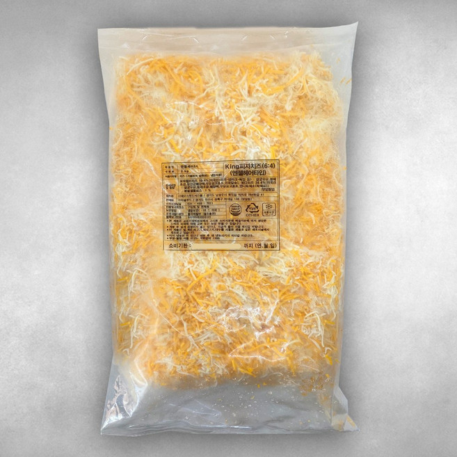 네오스 엔젤헤어 2kg 냉동 피자 샐러드토핑 모짜렐라6 체다4 눈꽃 치즈, 2개, 1kg