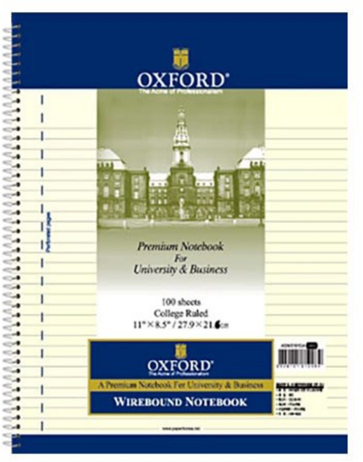 옥스포드)포켓절취스프링노트(좌철), 1개, (Letter/좌철/100매/N1002880)1권