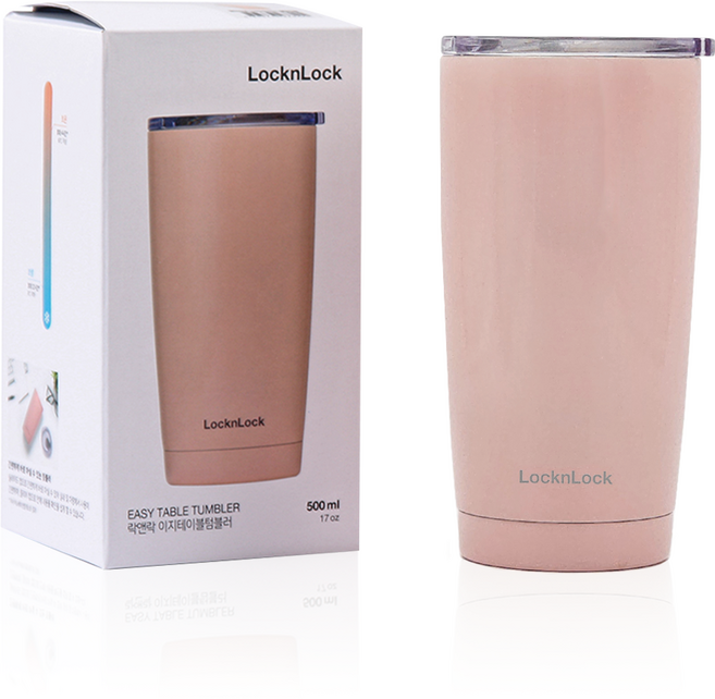 락앤락 보온보냉 스텐 이지 텀블러 머그 보온병 보냉병 색상선택, 500ml, 핑크