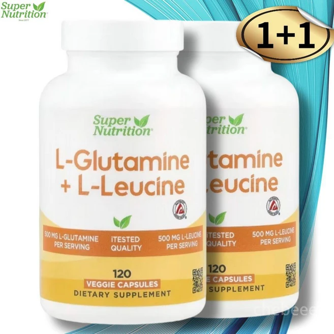 슈퍼뉴트리션 L 엘 글루타민 류신 120캡슐 2병 필수 아미노산, 120정 - 쿠팡