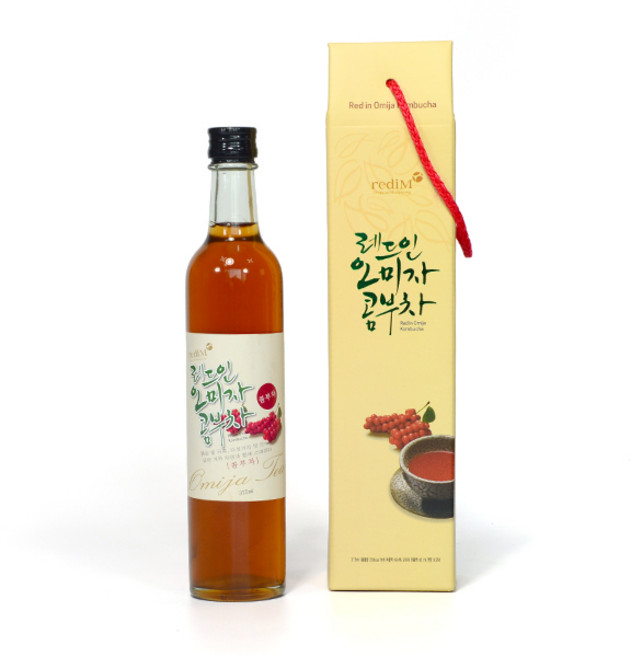 [수지누리식품] 문경 레드인 오미자 콤부차 375ml 명절 단체 선물세트