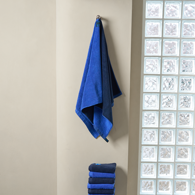 스킨온 바쓰 타월 수건, 1개, 네이비/블루