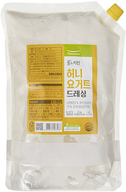 풀무원 풀스키친 허니 요거트 드레싱, 1개, 2kg