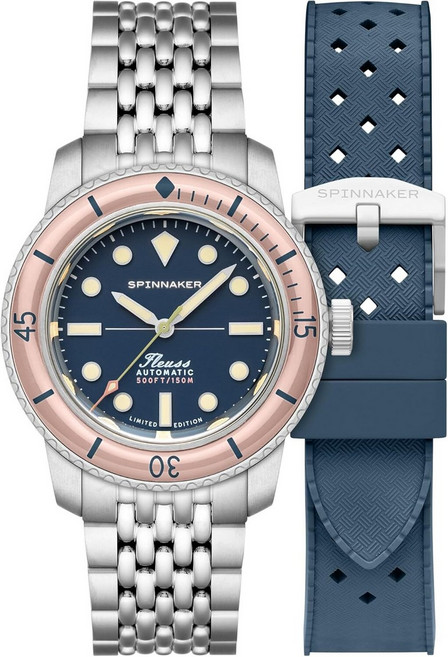 Spinnaker Fleuss 40mm 남성용 자동 시계 145주년 솔리드 스테인리스 스틸 브레이슬릿 SP-5133