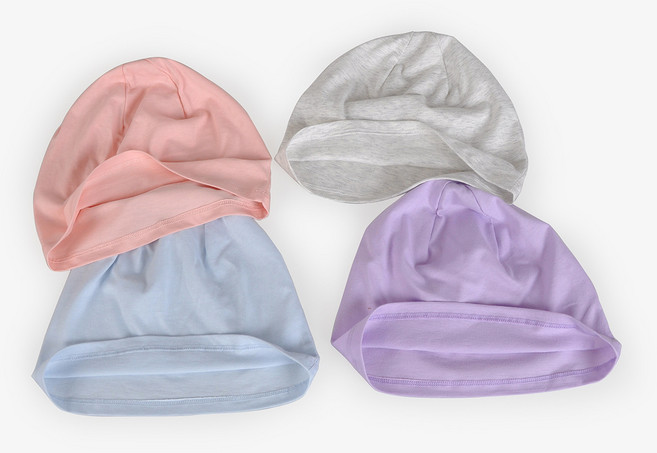 100%면 홀겹 두건 모자