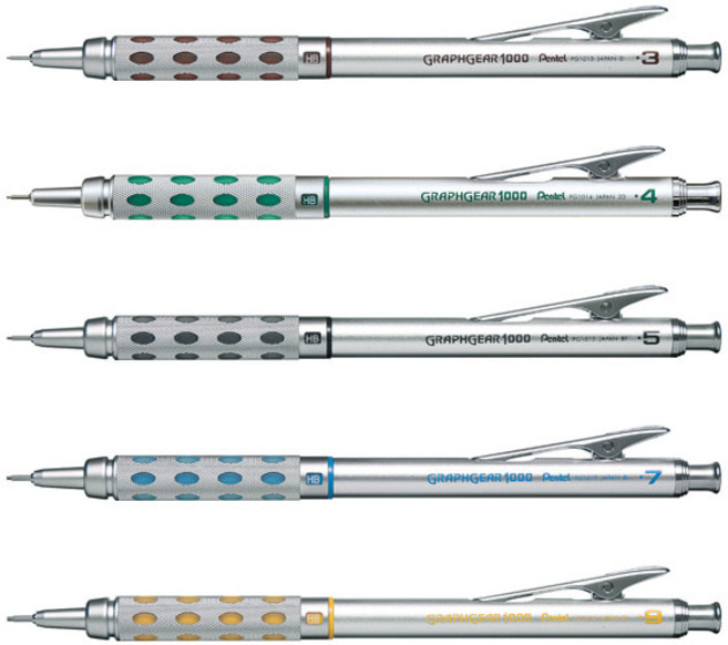 펜텔 그라프 기어 1000 샤프 0.3~0.9mm 전문가용 샤프, 쿠팡 0.5mm PG1015