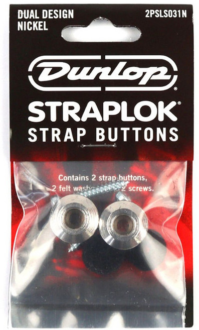 Dunlop 登祿普輪胎 雙重設計鍍鎳背帶扣環背帶鈕扣組 2PSLS031N, 1個