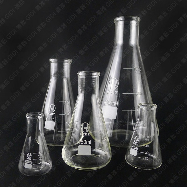 GIDI 儀器 三角瓶 50ml 1L【含稅附發票】實驗室器材 燒瓶 三角燒瓶 錐型瓶 實驗燒杯, 1個, 三角瓶250ml, Clear