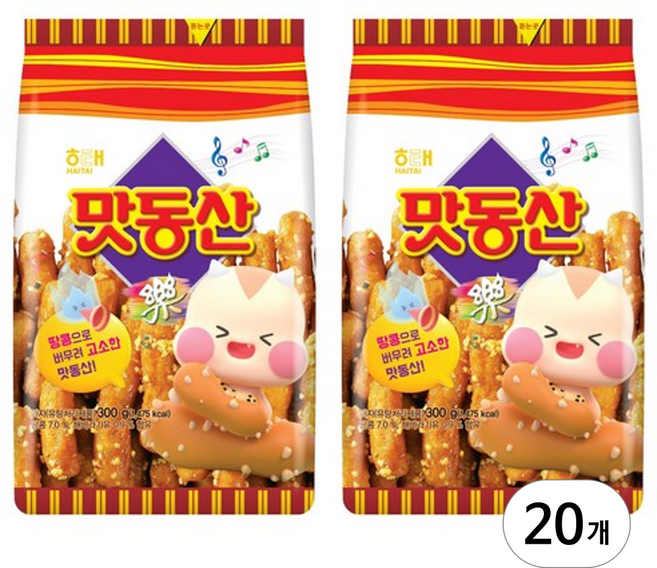 해태제과 맛동산, 300g, 20개
