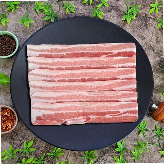 VGD 네덜란드 오겹살 미박삼겹 5mm 대패삼겹 제육 5kg 삼겹살구이 오겹살 돼지삼겹, 5mm(대패삼겹제육용), 1개