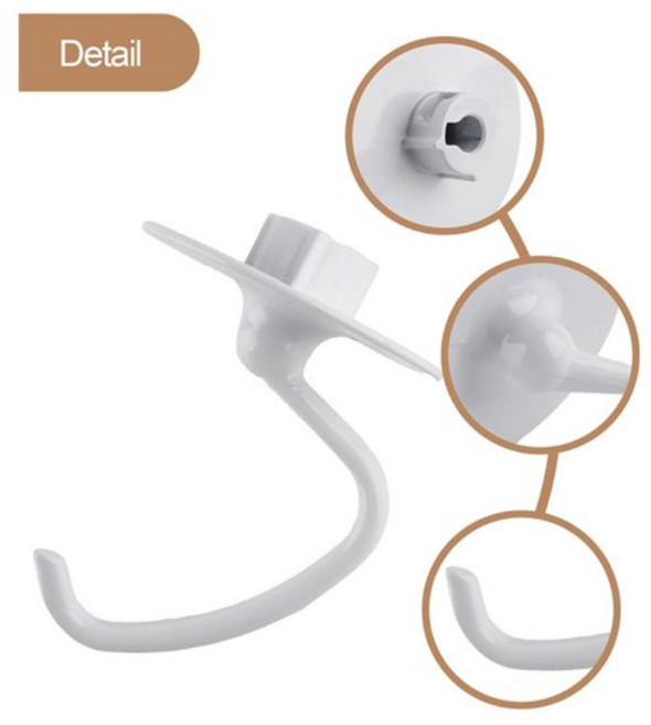 코팅된 도우 훅 K45DH 4.5-5QT 키친에이드 K45 K45SS KSM90 KSM150 틸트헤드 스탠드 믹서용 알루미늄