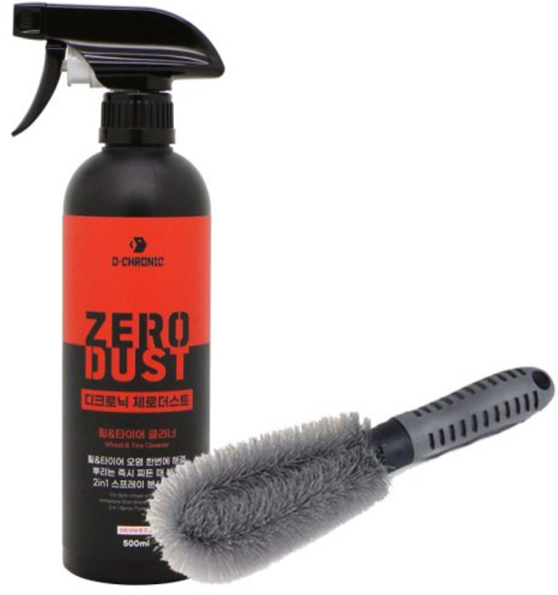 디크로닉 제로더스트 휠크리너 500ml + 휠 브러시 베스트 오퍼 세트, 1세트