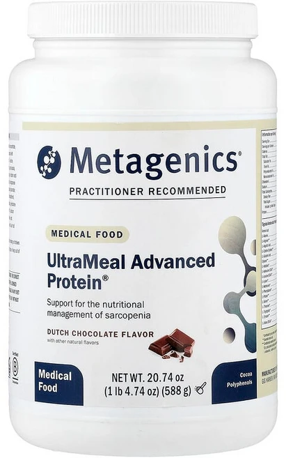 메타제닉스 Metagenics 의료 식품 UltraMeal Advanced Protein® 더치 초콜릿 588g1lb 4.74oz123529원산지:기타, 588g - 쿠팡