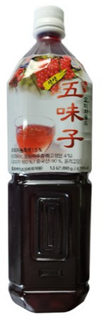 청솔 생생 오미자골드음료, 1.5L, 8개