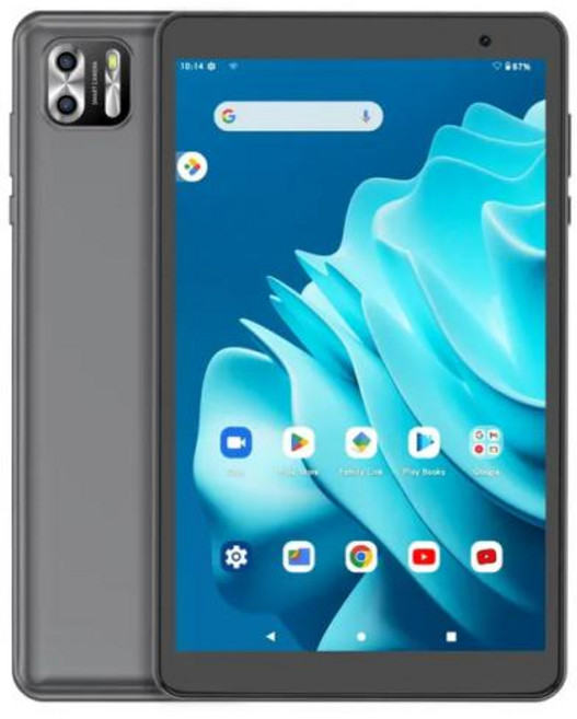 PRITOM 8 인치 태블릿 안드로이드 13 8GB4 4 확장 RAM 64GB ROM1TB 확장 1280x800 IPS 스크린 5000MAH 배터리 듀얼 카메라 WiFi, Gray, 미국, 1개