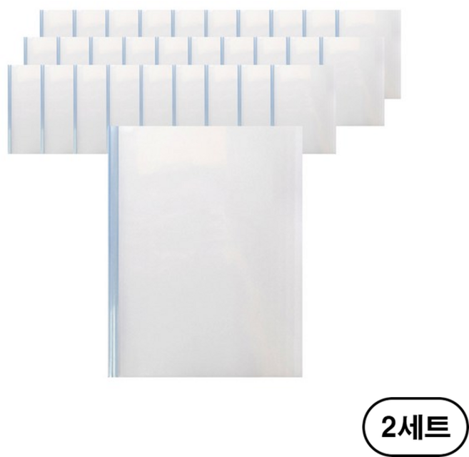 에코청운 둥근 쫄대화일 A4 6mm, 투명(transparent), 60개