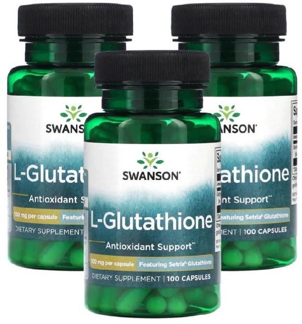 Swanson L-글루타치온 100mg L-Glutathione, 3개, 100정, 100정 - 쿠팡