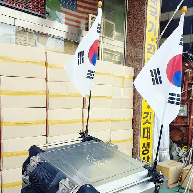 자전거기 오토바이깃발 핸들용 깃대 (태극기 증정), 1개, 오토바이 자전거 핸들용, 40cm