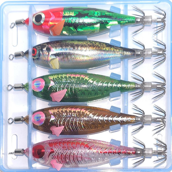 [본사정품]써모랩 씨넥스(SEANEX) 쪼꼬미에기 JN10 축광 5종세트 쭈꾸미낚시 갑오징어낚시 수평에기, 1세트, 5.3g, 25년 케이무라 갑오징어5종베스트세트(각1개씩)