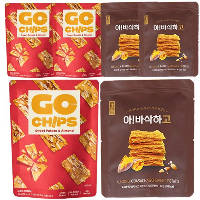 아몬드 바삭하고 고구마칩 40g + 고칩스 40g 3세트